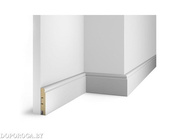 Плинтус напольный МДФ Cosca Decor AP09 (белый под покраску, не требует грунтования)
