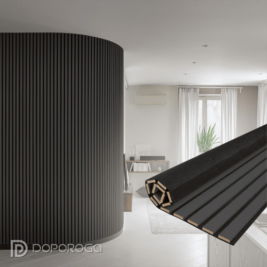 Панель стеновая акустическая Stella Comfort De Luxe Black Lead 600х600х9мм