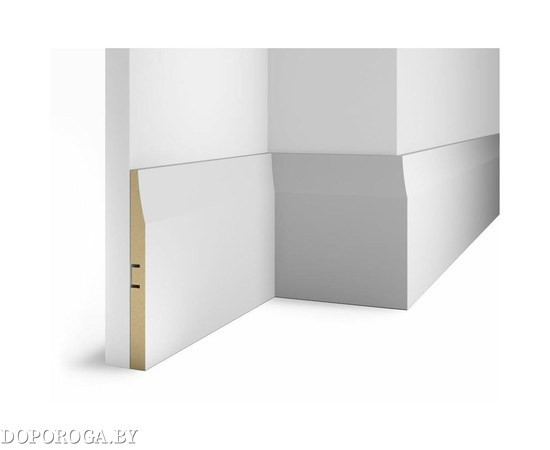 Плинтус напольный МДФ Cosca Decor AP25 (белый под покраску, не требует грунтования)
