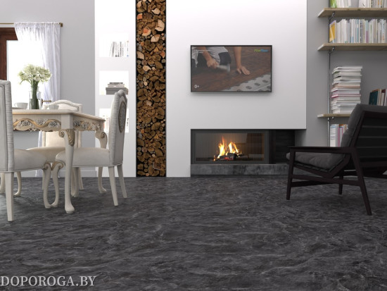 Виниловый пол Fine Floor ALTA STEP ARRIBA 9909 Мрамор Имперадор темный