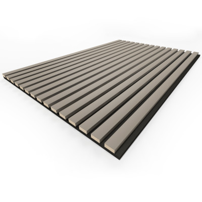 Панель стеновая реечная акустическая МДФ Stella Trend De Luxe Sandgrau 900x600x21мм