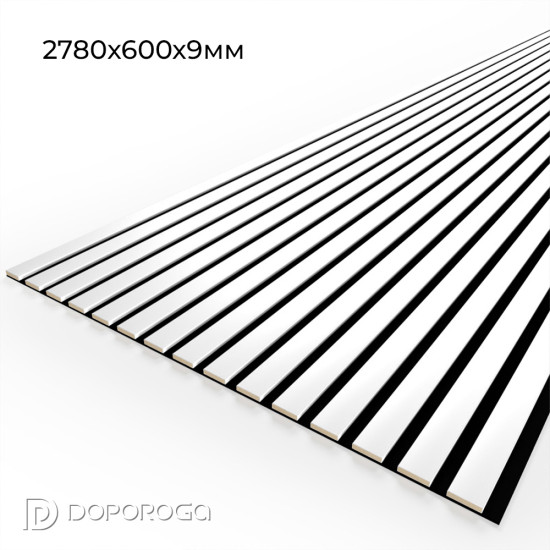 Панель стеновая акустическая МДФ STELLA Comfort Standart Белый 2780х600х9мм