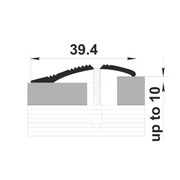 Порог алюминиевый C4 КД 135