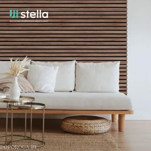 Панель стеновая реечная акустическая МДФ Stella Comfort Standart Дуб Винтаж 2780х600х9мм
