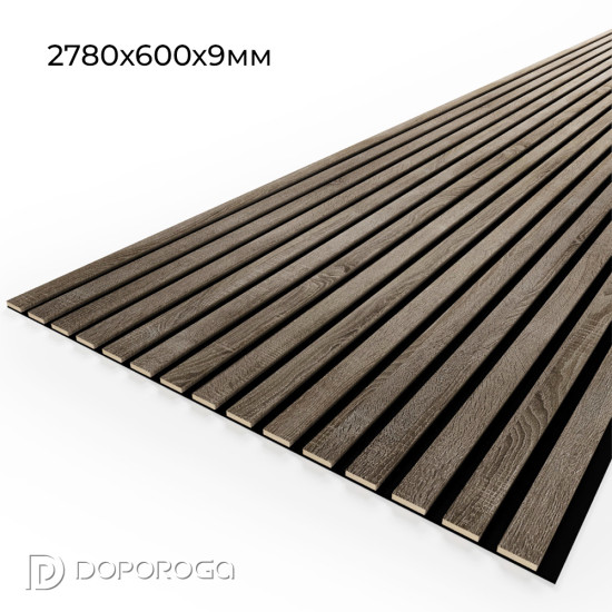 Панель стеновая акустическая МДФ STELLA Comfort Standart Дуб Винтаж 2780х600х9мм
