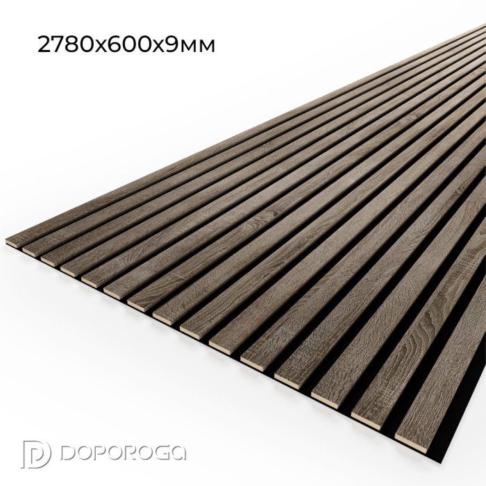 Панель стеновая реечная акустическая МДФ Stella Comfort Standart Дуб Винтаж 2780х600х9мм