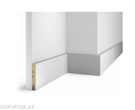 Плинтус напольный МДФ Cosca Decor AP75 (белый под покраску, не требует грунтования)