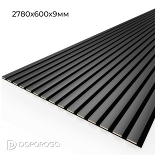 Панель стеновая акустическая Stella Comfort De Luxe Black Lead 2780х600х9мм