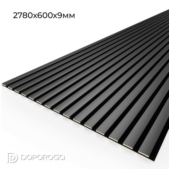Панель стеновая акустическая Stella Comfort De Luxe Black Lead 2780х600х9мм