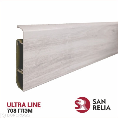 Плинтус напольный SANRELIA ULTRA LINE - 708 Глэм 77мм