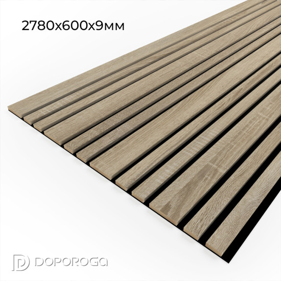 Панель стеновая акустическая Stella Comfort Dream Standart Дуб Сонома 2780x600x9мм